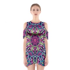 Cold Colors Mandala   Shoulder Cutout One Piece Dress by ConteMonfrey