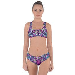 Cold Colors Mandala   Criss Cross Bikini Set by ConteMonfrey