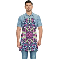 Cold Colors Mandala   Kitchen Apron by ConteMonfrey