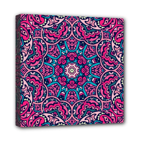 Good Vibes Brain Mini Canvas 8  X 8  (stretched) by ConteMonfrey