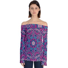 Good Vibes Brain Off Shoulder Long Sleeve Top by ConteMonfrey