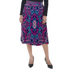 Good Vibes Brain Classic Velour Midi Skirt  by ConteMonfrey