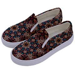 Vintage Vibes Mandala  Kids  Canvas Slip Ons