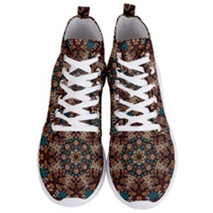 Vintage Vibes Mandala  Men s Lightweight High Top Sneakers by ConteMonfrey