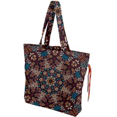 Vintage Vibes Mandala  Drawstring Tote Bag by ConteMonfrey