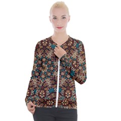 Vintage Vibes Mandala  Casual Zip Up Jacket