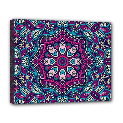 Purple, Blue And Pink Eyes Deluxe Canvas 20  x 16  (Stretched)