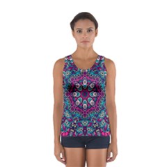 Purple, Blue And Pink Eyes Sport Tank Top 