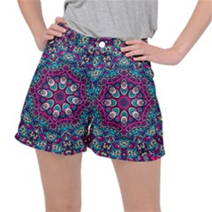 Purple, Blue And Pink Eyes Ripstop Shorts