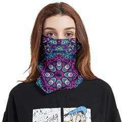 Purple, Blue And Pink Eyes Face Covering Bandana (Two Sides)