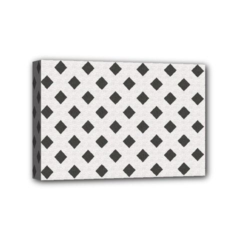 Spades Black And White Mini Canvas 6  X 4  (stretched) by ConteMonfrey
