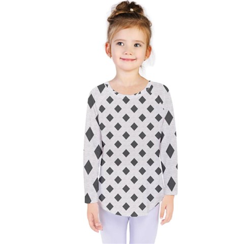 Spades Black And White Kids  Long Sleeve Tee by ConteMonfrey