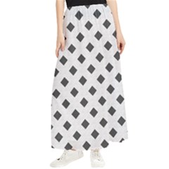 Spades Black And White Maxi Chiffon Skirt by ConteMonfrey