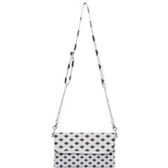 Spades Black And White Mini Crossbody Handbag by ConteMonfrey