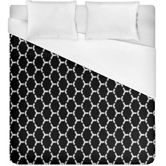 Abstract Beehive Black Duvet Cover (King Size)