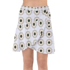 Abstract Blossom Wrap Front Skirt by ConteMonfrey