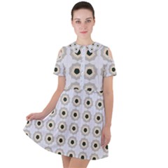 Abstract Blossom Short Sleeve Shoulder Cut Out Dress  by ConteMonfrey