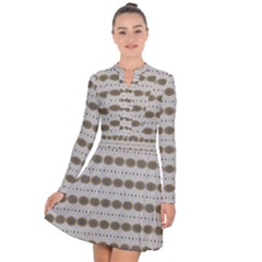 Balls Of Energy 70s Vibes Long Sleeve Panel Dress by ConteMonfrey