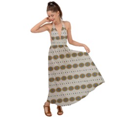 Balls Of Energy 70s Vibes Backless Maxi Beach Dress