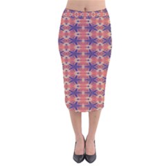 Starfish Velvet Midi Pencil Skirt