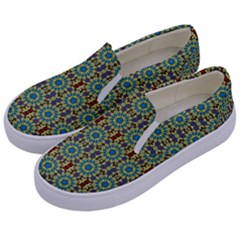 Colorful Sunflowers Kids  Canvas Slip Ons by ConteMonfrey