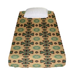 Abstracr Green Caramels Fitted Sheet (single Size)