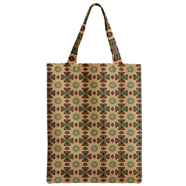 Abstracr Green Caramels Zipper Classic Tote Bag