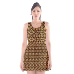 Cat head Caleidoscope Scoop Neck Skater Dress