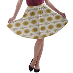 Abstract Petals A-line Skater Skirt by ConteMonfrey