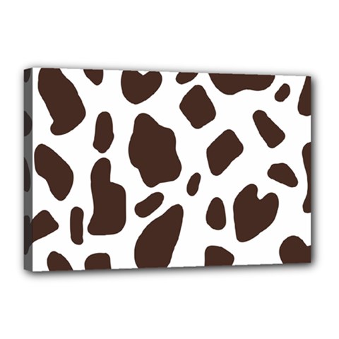 Cow Spots Brown White Canvas 18  X 12  (stretched) by ConteMonfrey