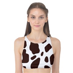 Cow Spots Brown White Tank Bikini Top by ConteMonfrey