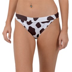 Cow Spots Brown White Band Bikini Bottom by ConteMonfrey