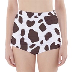 Cow Spots Brown White High-waisted Bikini Bottoms by ConteMonfrey