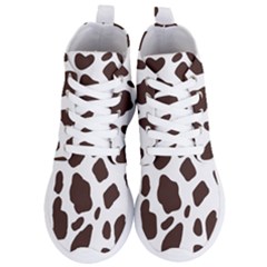 Cow Spots Brown White Women s Lightweight High Top Sneakers by ConteMonfrey