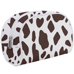 Cow Spots Brown White Make Up Case (large) by ConteMonfrey