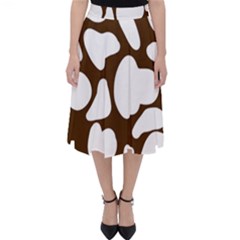 Brown White Cow Classic Midi Skirt by ConteMonfrey