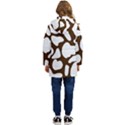 Brown white cow Kid s Hooded Longline Puffer Jacket View4