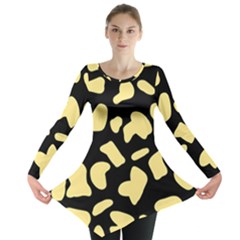 Cow yellow black Long Sleeve Tunic 