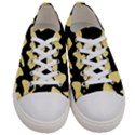 Cow yellow black Men s Low Top Canvas Sneakers View1