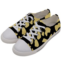 Cow Yellow Black Women s Low Top Canvas Sneakers by ConteMonfrey