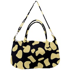 Cow Yellow Black Removal Strap Handbag by ConteMonfrey