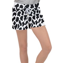 Cow Black And White Spots Velour Lounge Shorts by ConteMonfrey