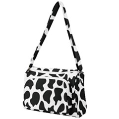 Cow Black And White Spots Front Pocket Crossbody Bag by ConteMonfrey