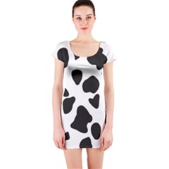 Black And White Spots Short Sleeve Bodycon Dress by ConteMonfrey