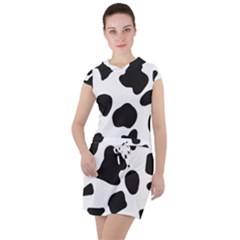 Black And White Spots Drawstring Hooded Dress by ConteMonfrey