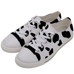 Black And White Spots Women s Low Top Canvas Sneakers by ConteMonfrey