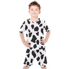Black And White Spots Kids  Tee And Shorts Set by ConteMonfrey