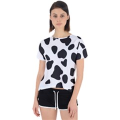 Black And White Spots Open Back Sport Tee by ConteMonfrey