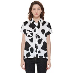 Black And White Spots Short Sleeve Pocket Shirt by ConteMonfrey