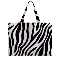 Zebra Vibes Animal Print Zipper Mini Tote Bag by ConteMonfrey